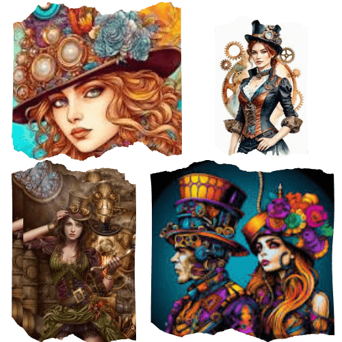 Steampunk Fashion Coloring